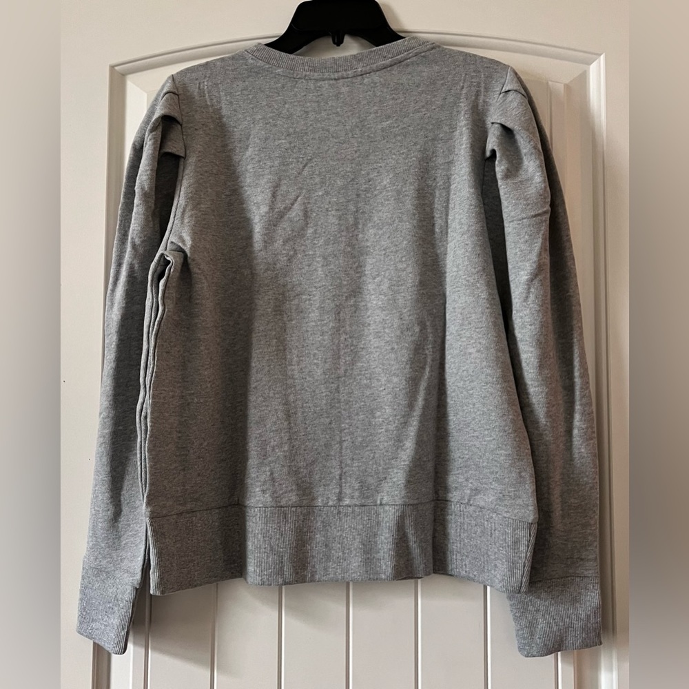 New Charter Club Women's Large Petite Sweatshirt Scottie Dog Gray Cute Animal - Picture 7 of 8